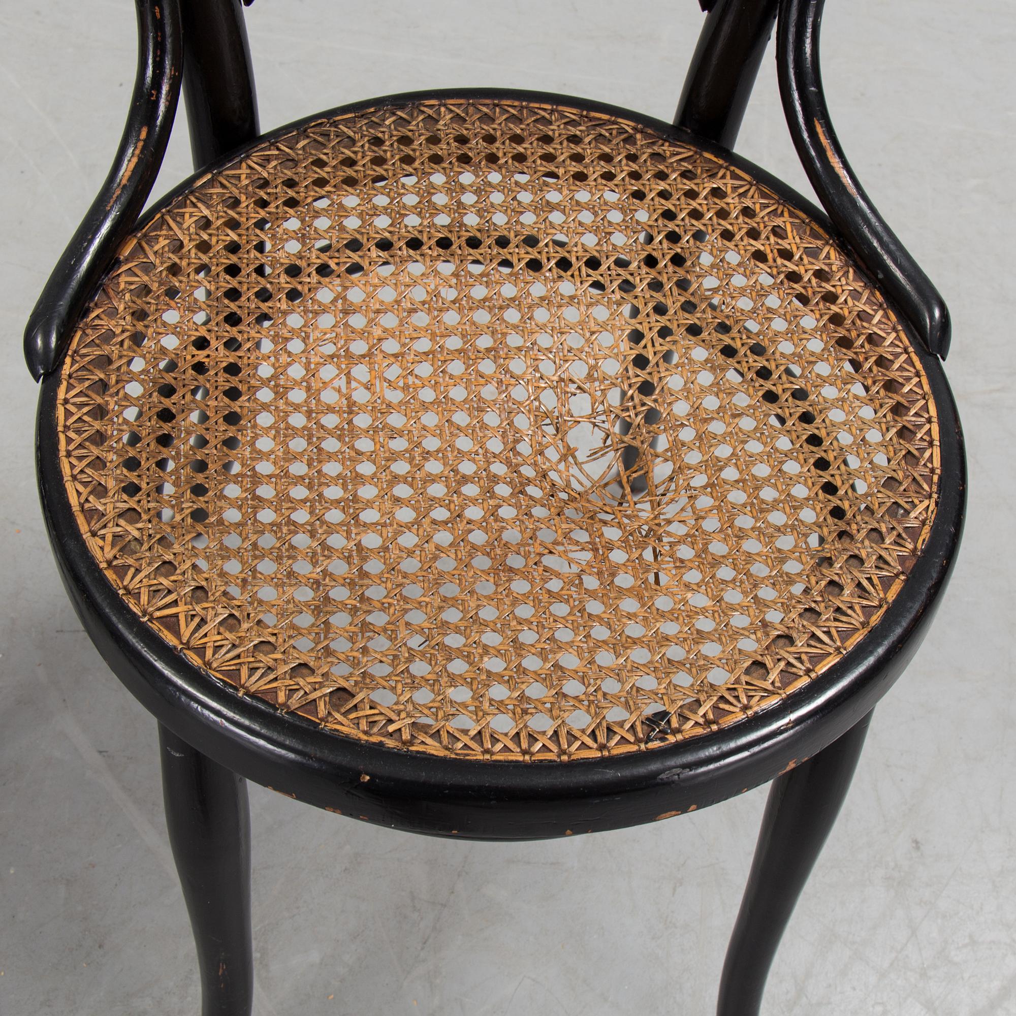 Five Thonet chairs, early 20th century.