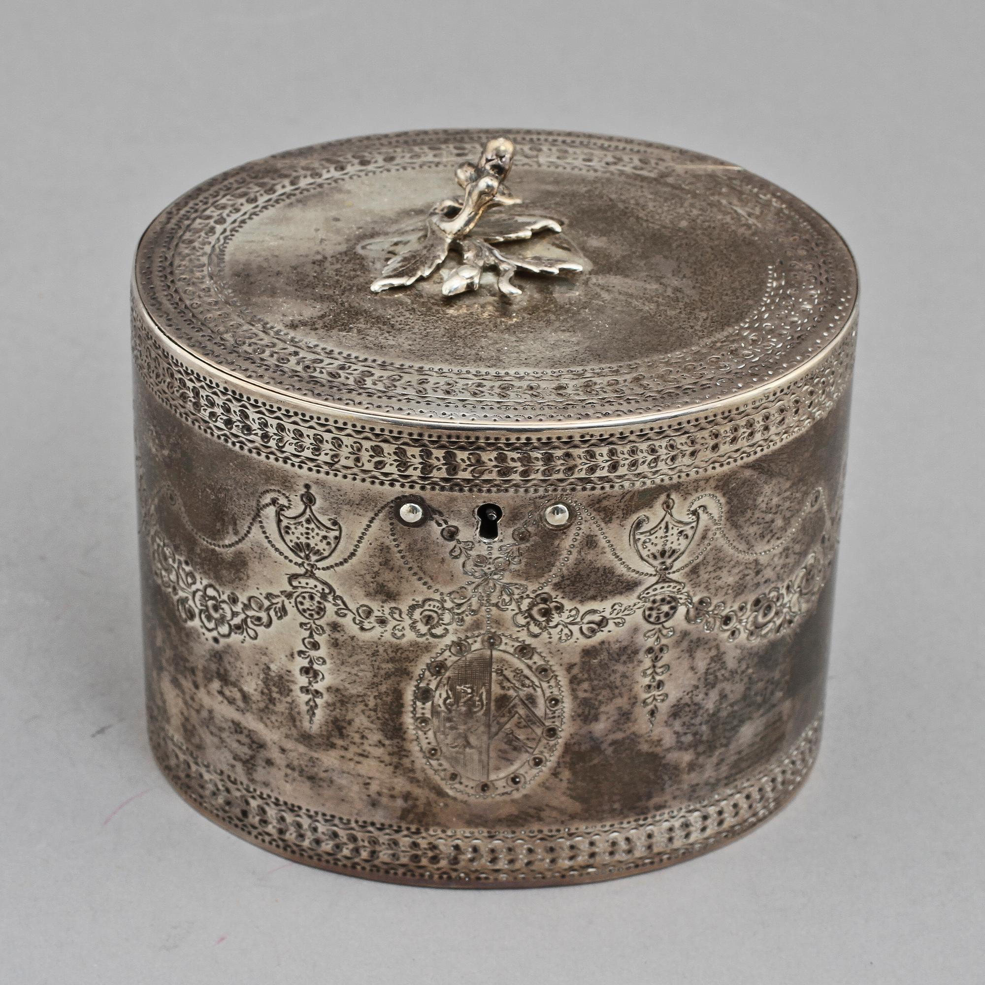 SOCKERSKRIN, silver, William Holmes, London, England, 1778. Vikt 433 g.