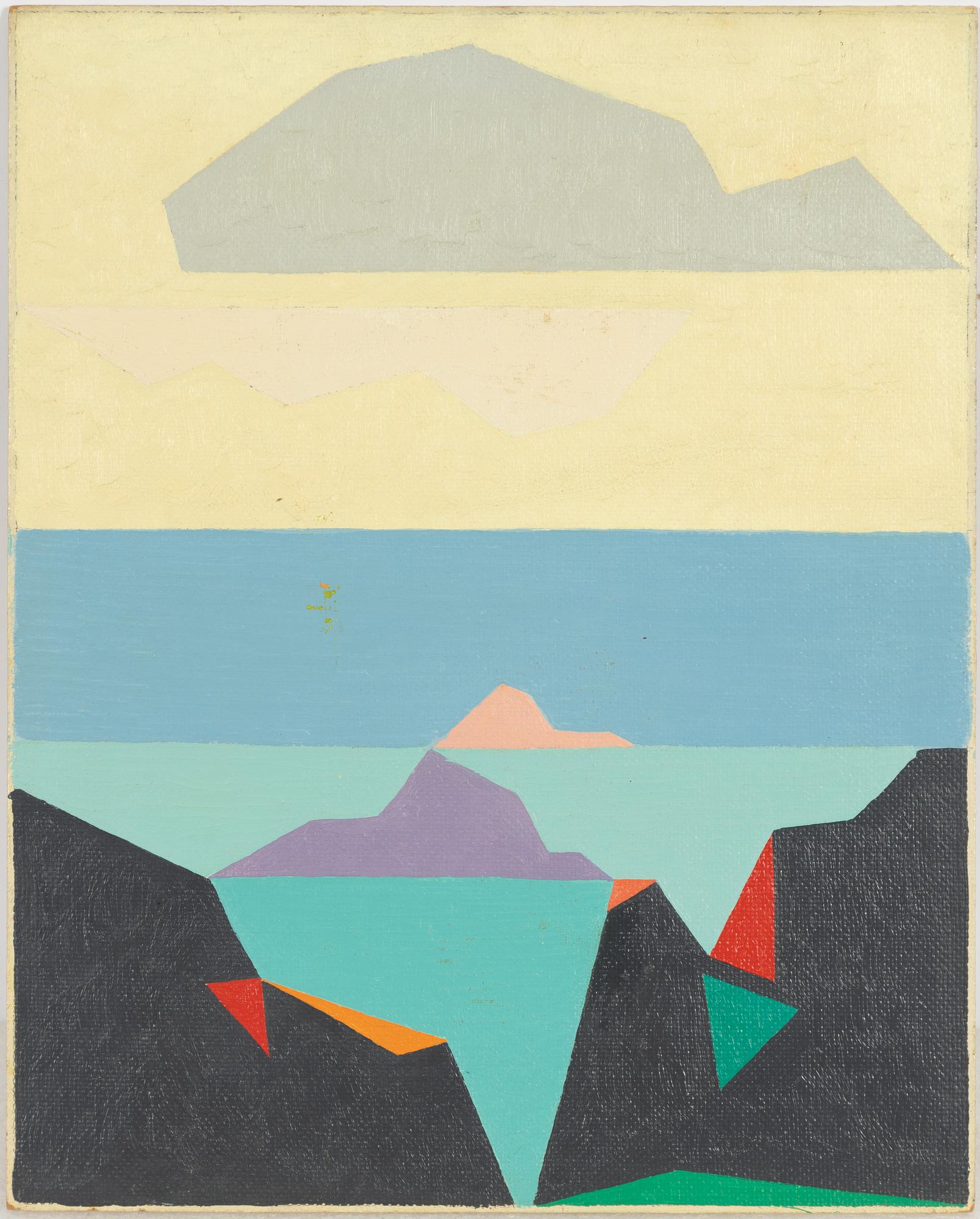 Vilhelm Bjerke-Petersen, Composition with Sea and Cliffs.