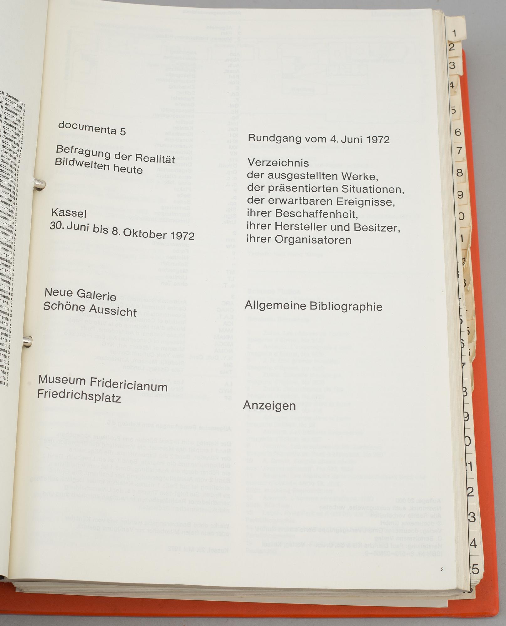 BÖCKER, två volymer, 1972 documenta 5 samt ferdi.
