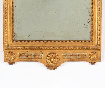 A late Gustavian mirror, circa 1800.