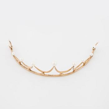 A cultured pearl tiara by Ceson, Göteborg, 1959.