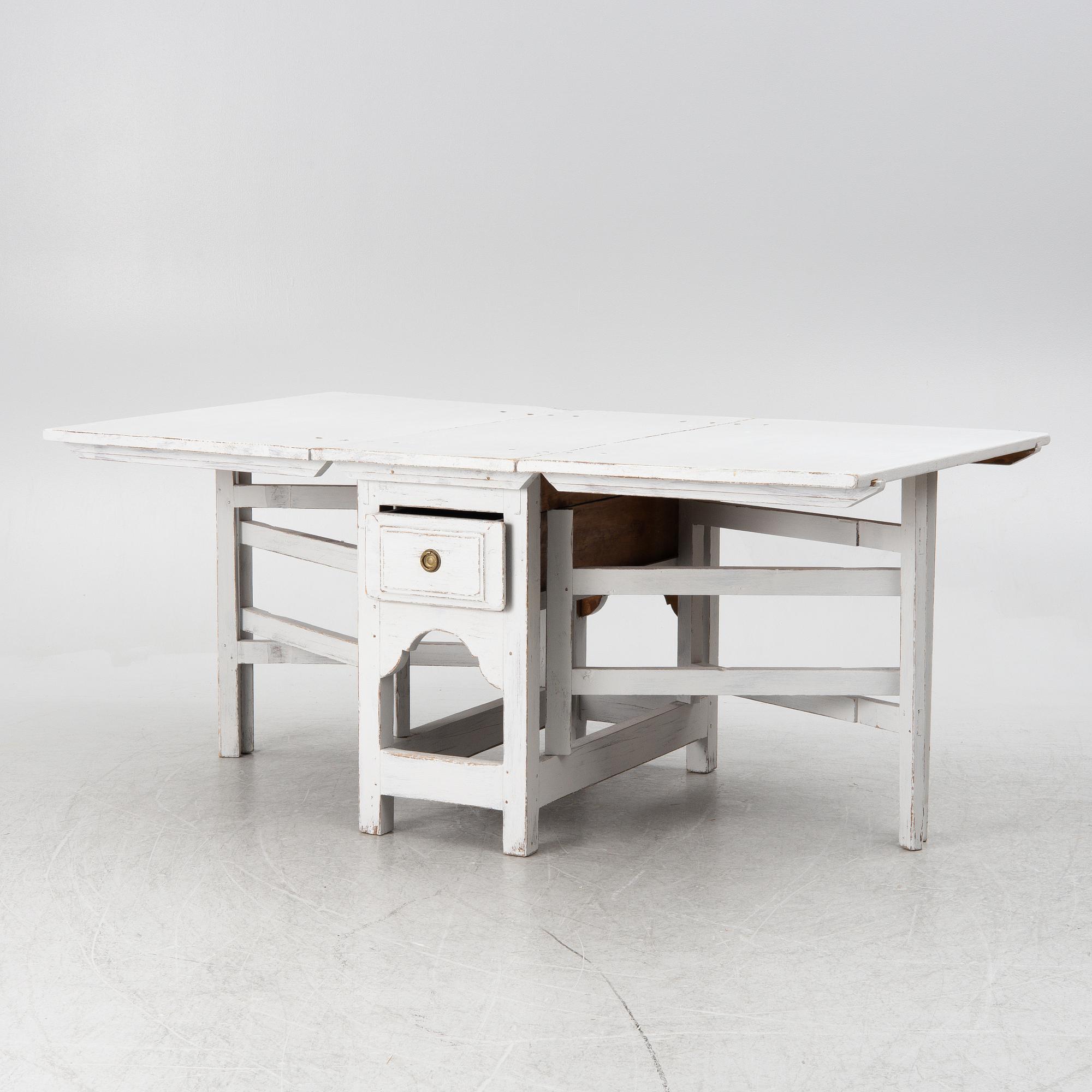 A drop-leaf table, Sweden, 19th century.