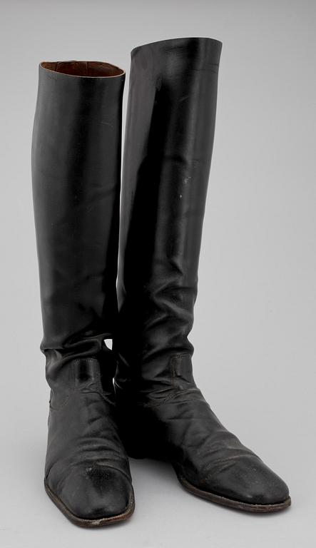 RIDSTÖVLAR ett par. Läder, England 1920-tal.