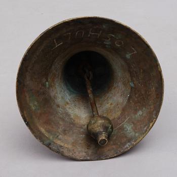 VÄLLINGKLOCKA, malm, märkt Loshult, 1800-tal.