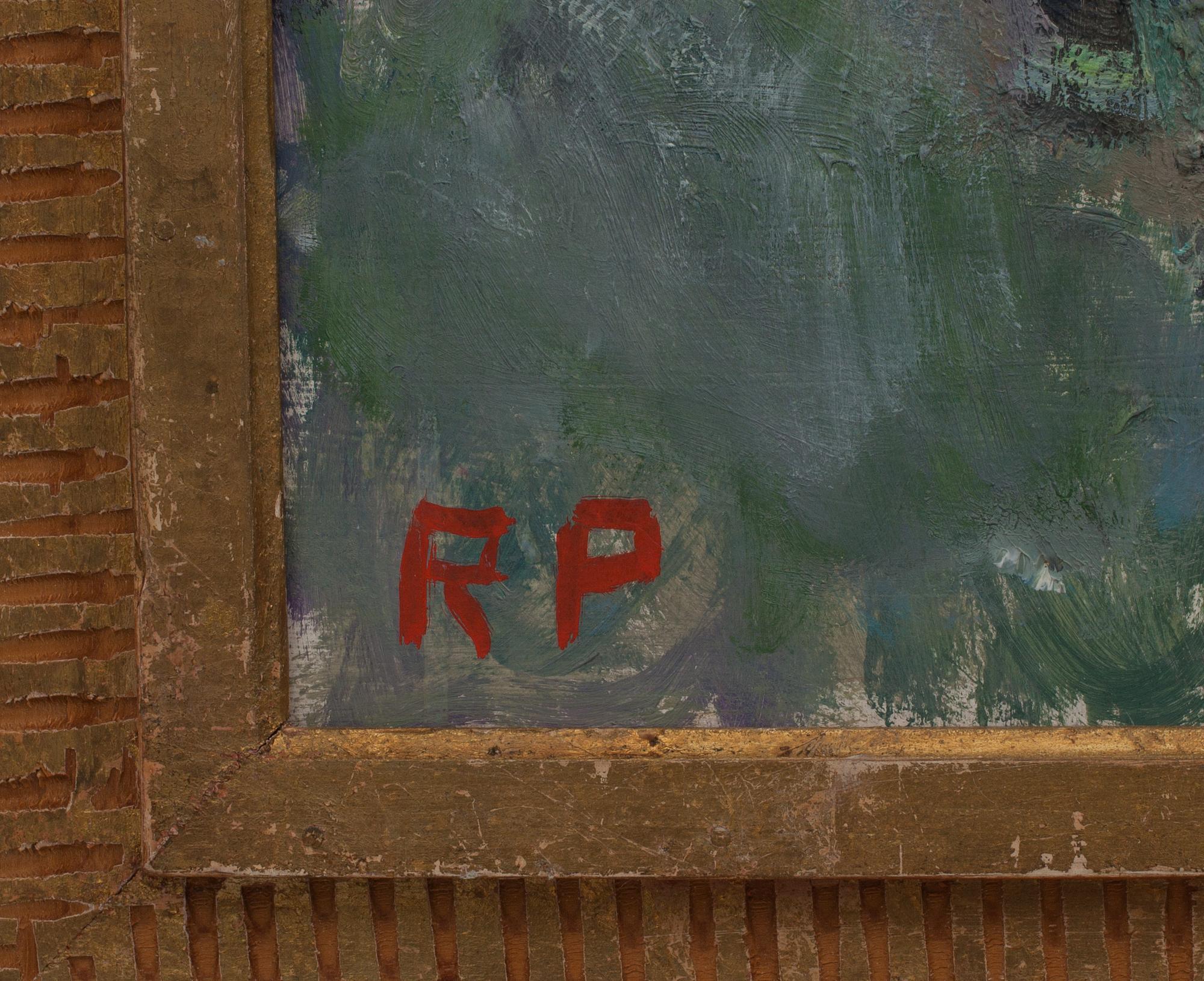 RAGNAR PERSON, oljemålning på pannå, monogramsignerad.