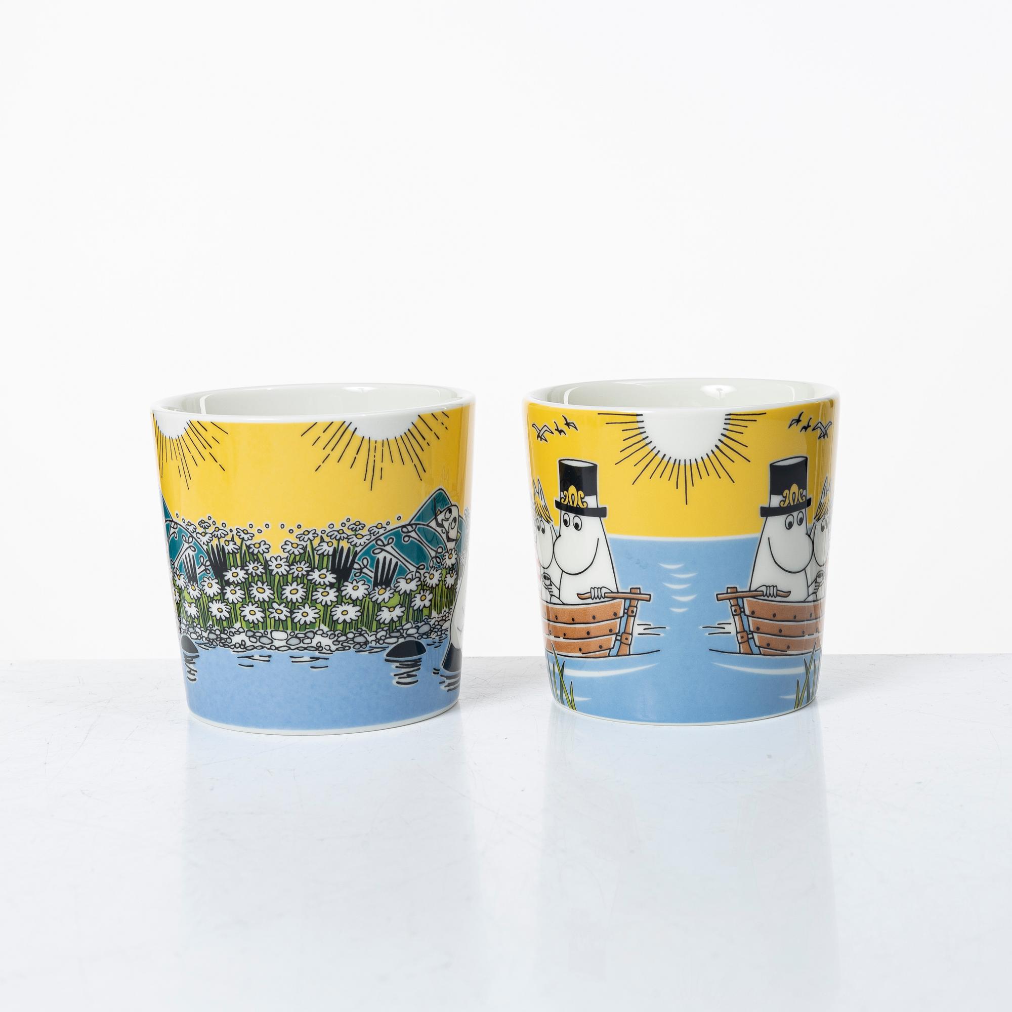 Arabia, 29 Moomin mugs, Finland.