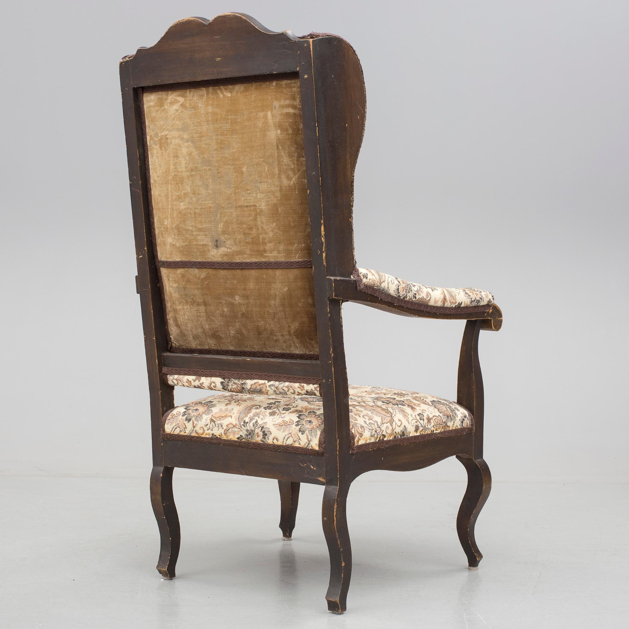 KARMSTOL, senbarock. Troligen Sydeuropa, 1700-talets andra hälft.