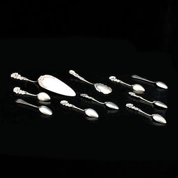 PARTI SILVER, silver, 21 delar, bla. GAB, Stockholm 1963. Totalvikt ca 753 gram.