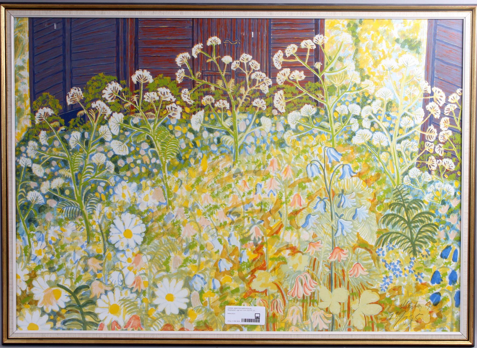 MÅRTEN ANDERSSON, serigrafi, sign och numr 93/375.