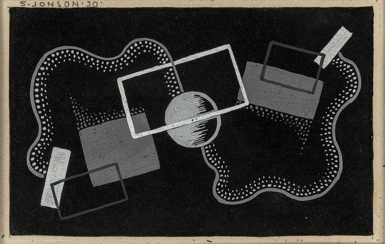 SVEN JONSON, tempera på papper, signerad och daterad -30.