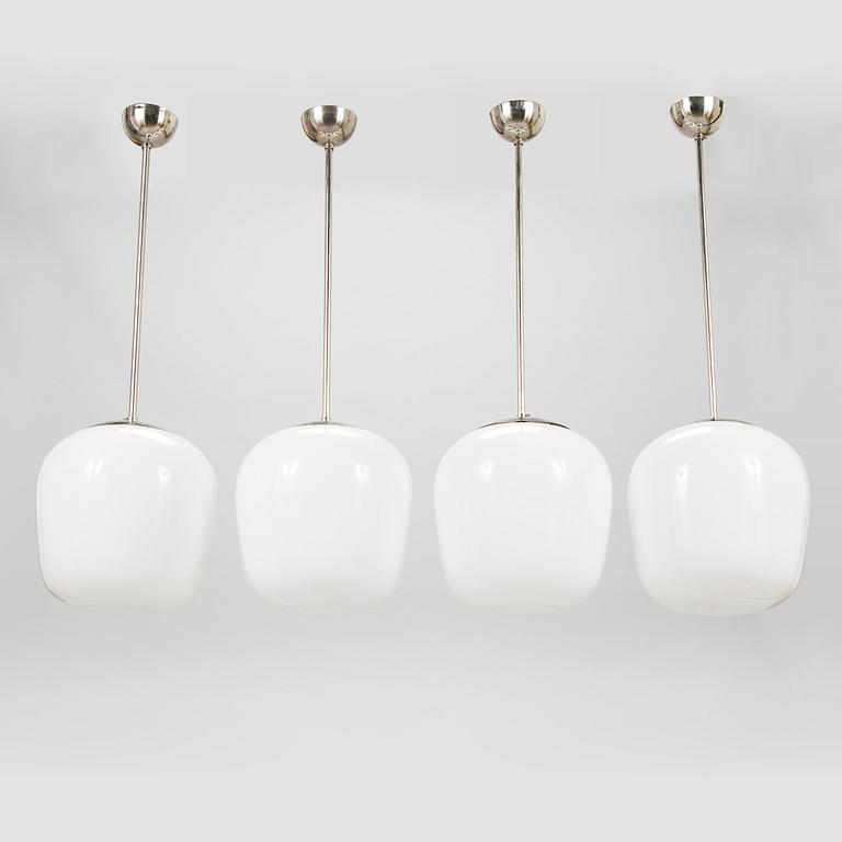 Gunnel Nyman, Four 1940's '1602/81003' pendant lights for Idman.