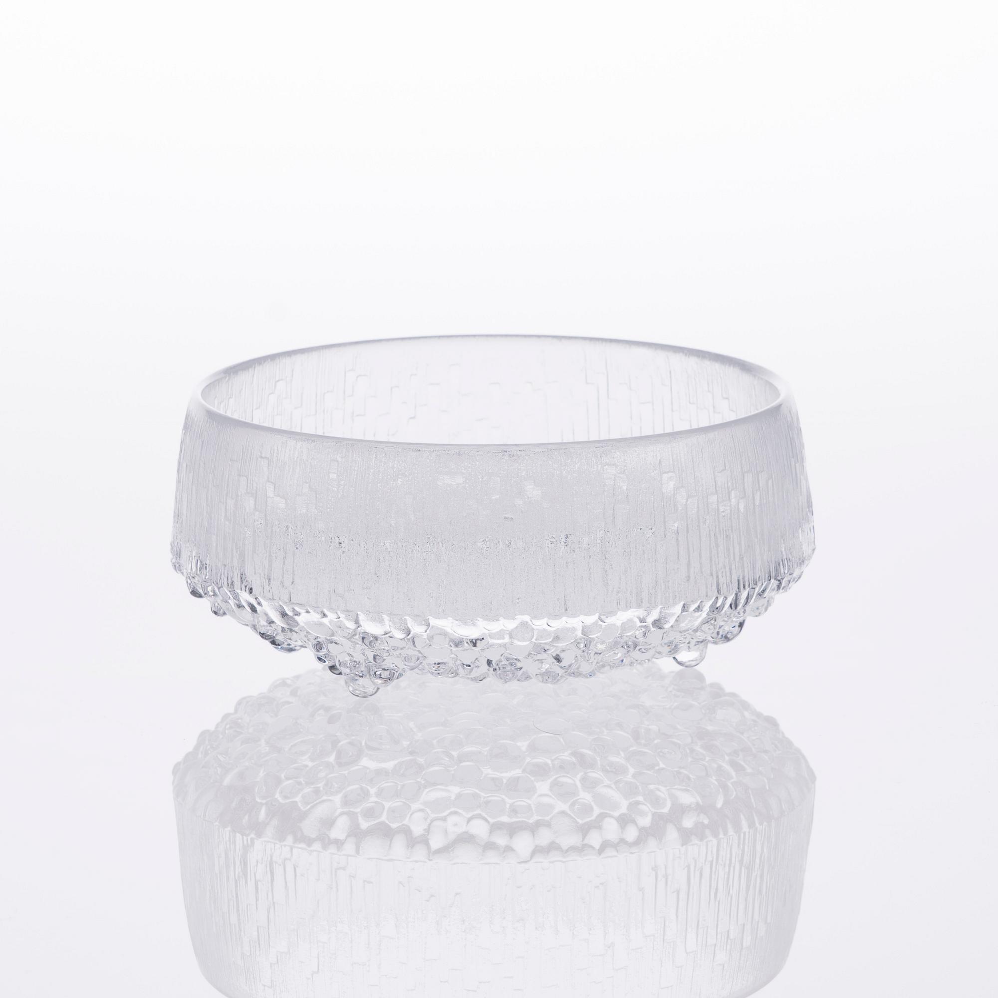 MALJA ja JÄLKIRUOKAKULHOJA, 12 kpl, lasia, "Ultima Thule" Tapio Wirkkala, Iittala.
