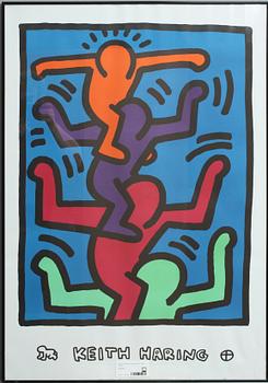 Keith Haring · KEITH HARING, affisch, litografiskt tryck.