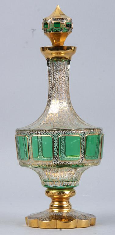 KARAFF samt GLAS, 6 st, 1900-tal.