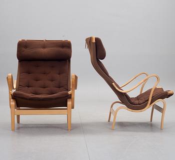 FÅTÖLJER, ett par. Bruno Mathsson för Dux "Pernilla".