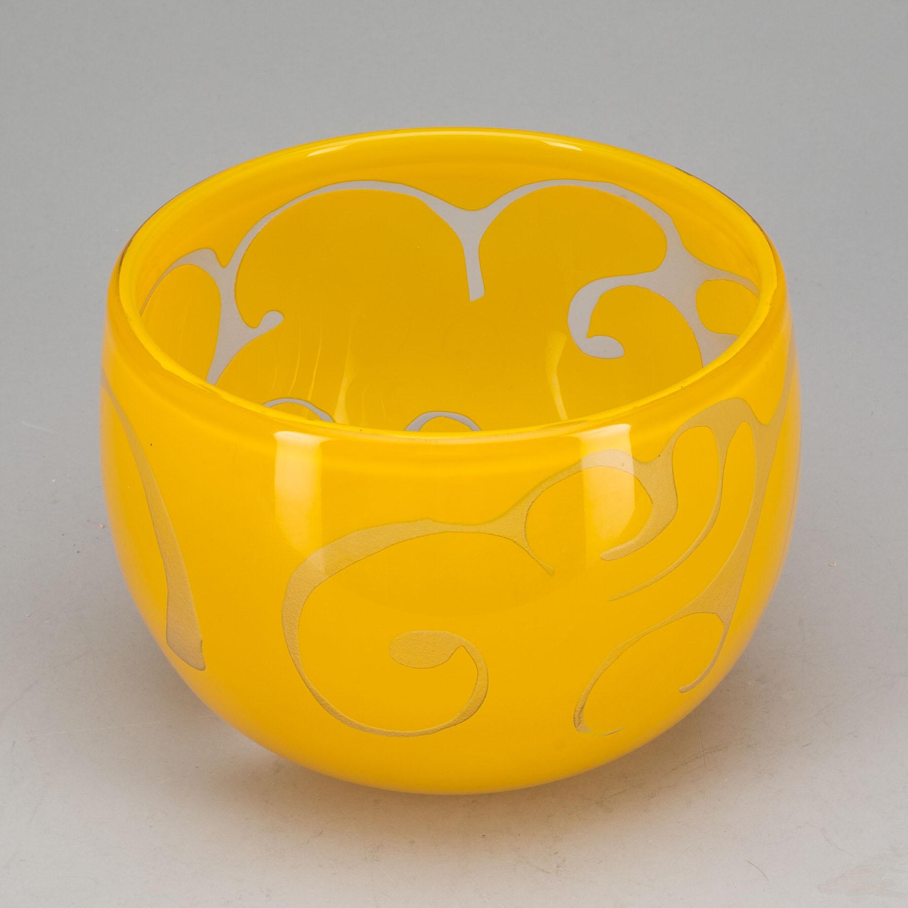 SKÅL, glas. Bertil Vallien, Boda Åfors. Unik 1059.