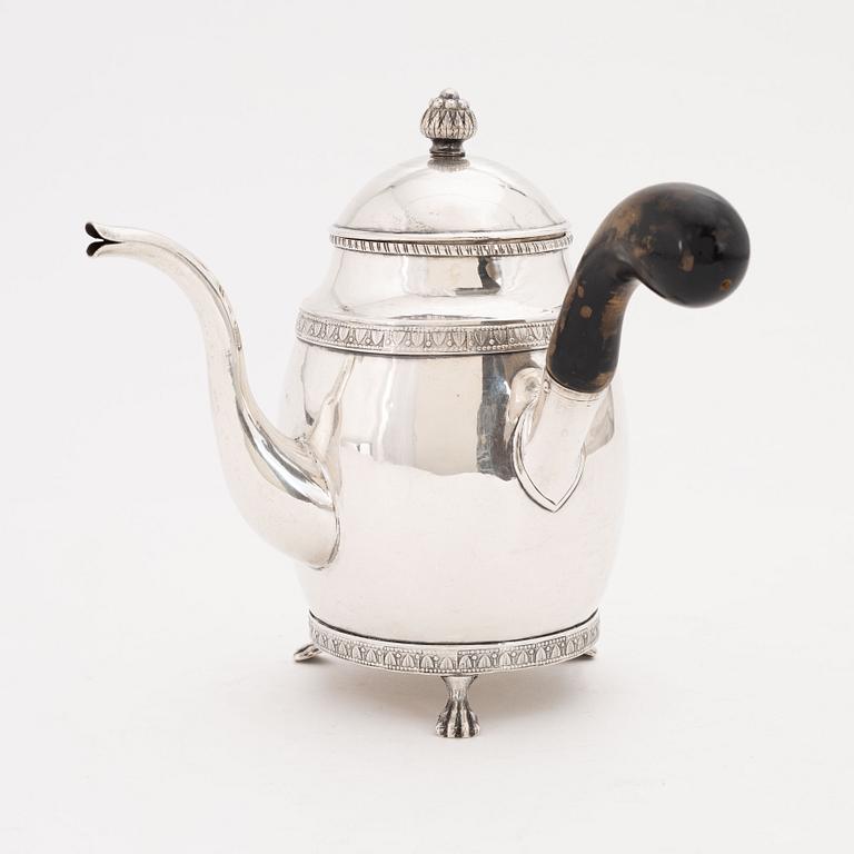 Daniel Hallman, mockakanna, silver, empir, Stockholm 1821.