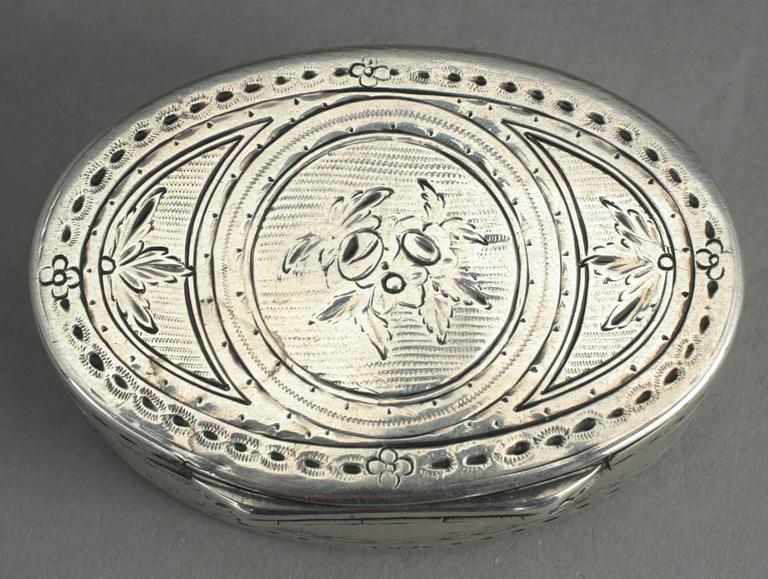 DOSA, silver, Jonas Berg, Stockholm 1783.