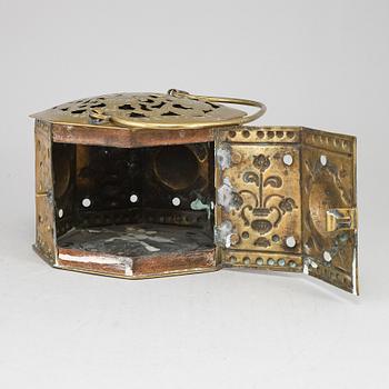 GLÖDBEHÅLLARE / FOTVÄRMARE, Barock, troligen Nederländerna, 1700-tal.