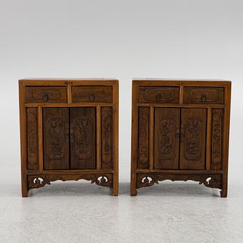 Nightstands, a pair, China, 20th century.