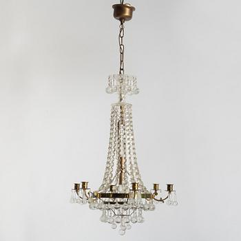 An Empire style chandelier, mid20th century.
