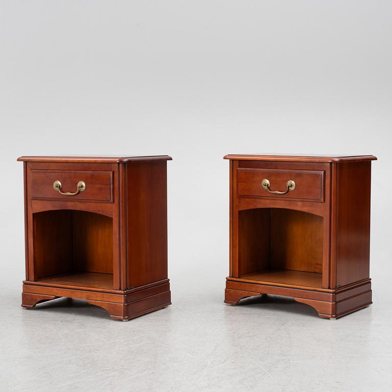 A  pair of bedside tables, Grange, France, late 20th century.