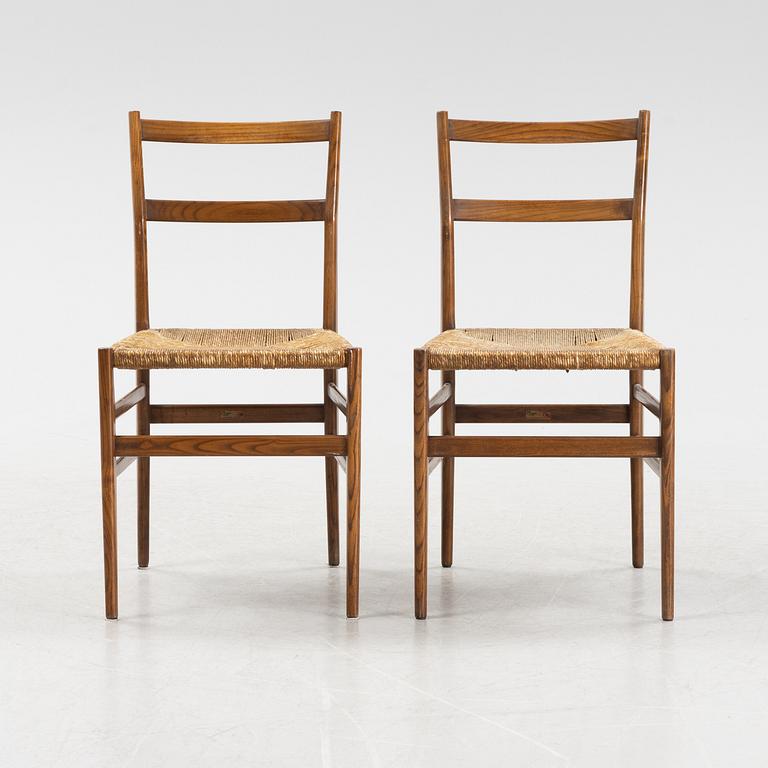 Gio Ponti, a set of 6 "Leggera" chairs, model "646", Cassina, Italien 1950-tal.