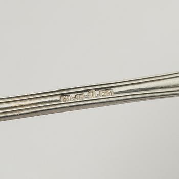 Cutlery, 13 pcs, silver, Denmark and Sweden, 19th century.
