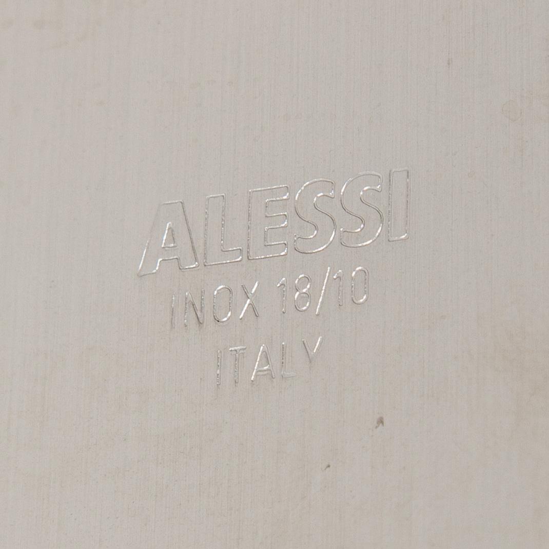 Ettore Sottsass, samppanjajäähdytin ja jalusta, Alessi, 1900-luvun loppu.