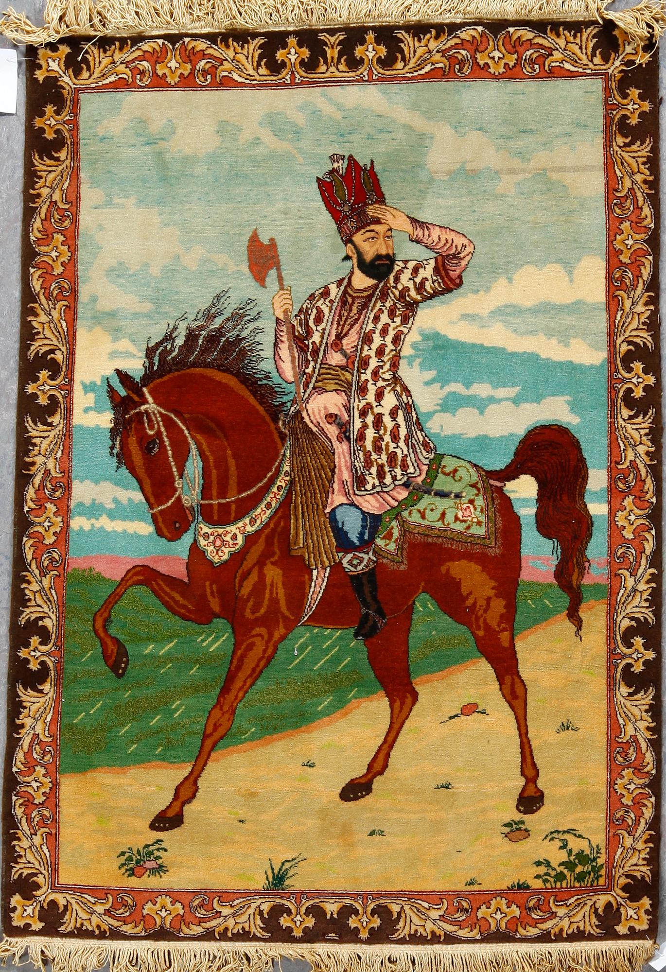 MATTA, semiantik/old, Persisk figural, ca 194x93 cm.