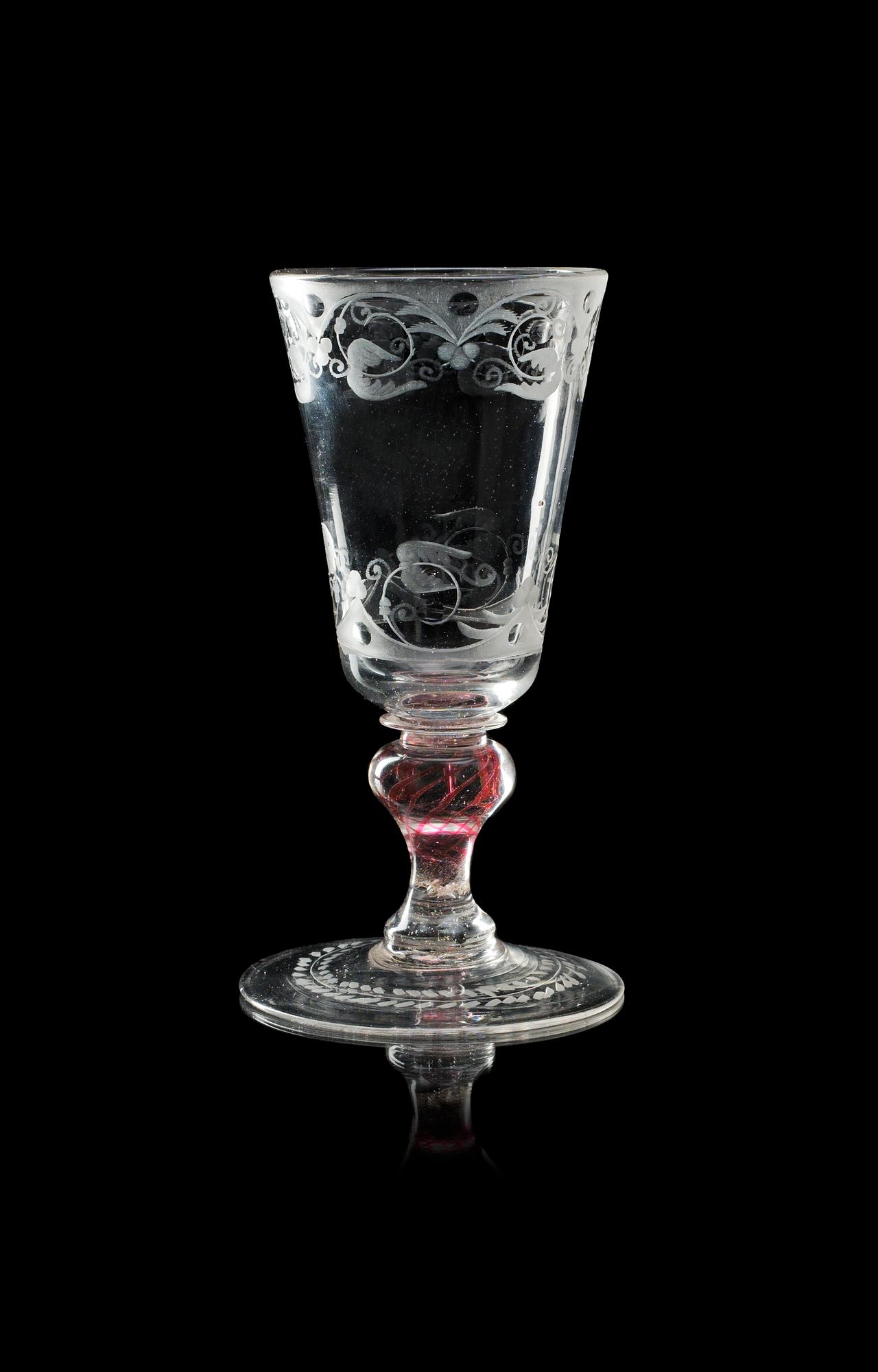 A Bohemian wine goblet, first half of 18th Century.