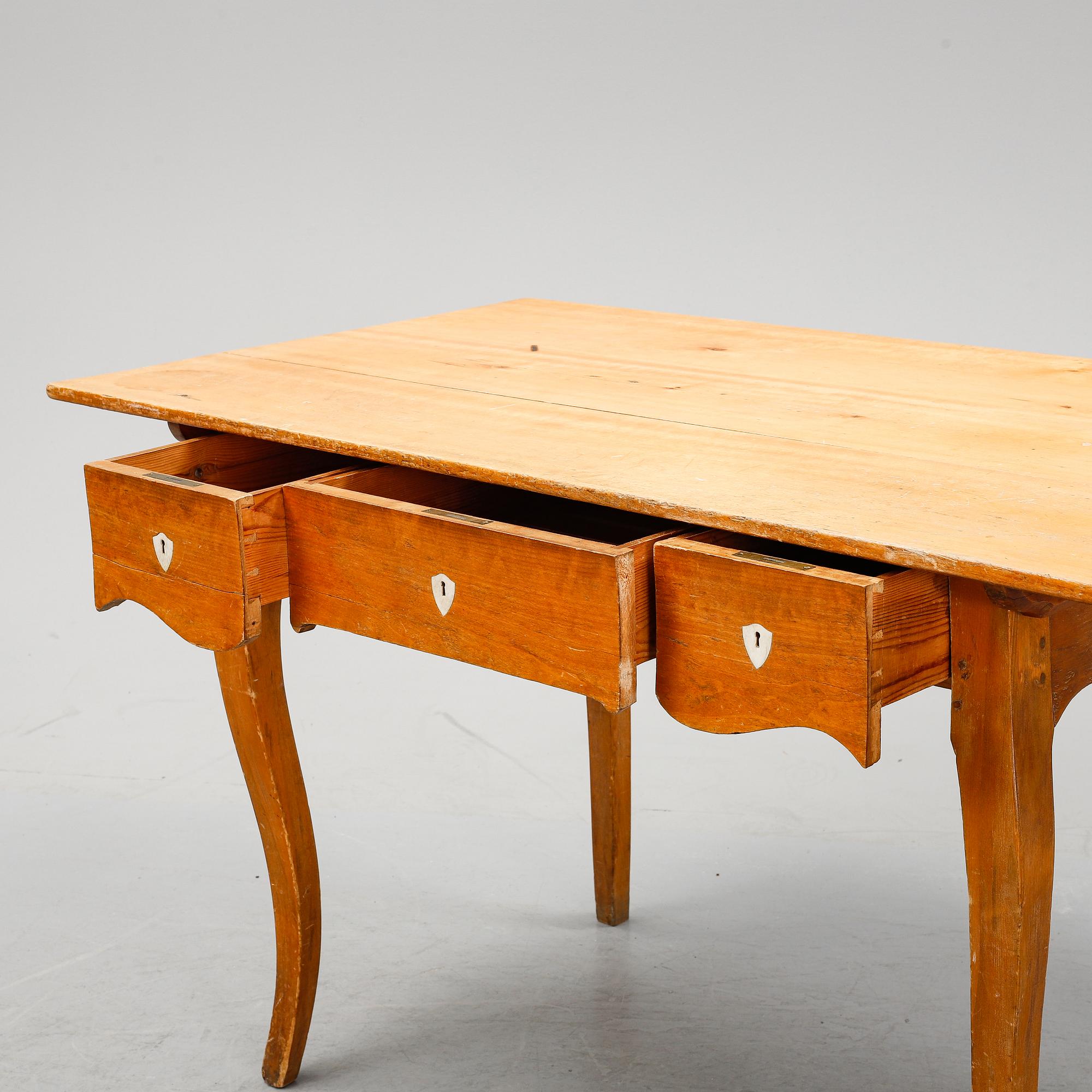 A birch Rococo style desk, second half of the 19th Century.
