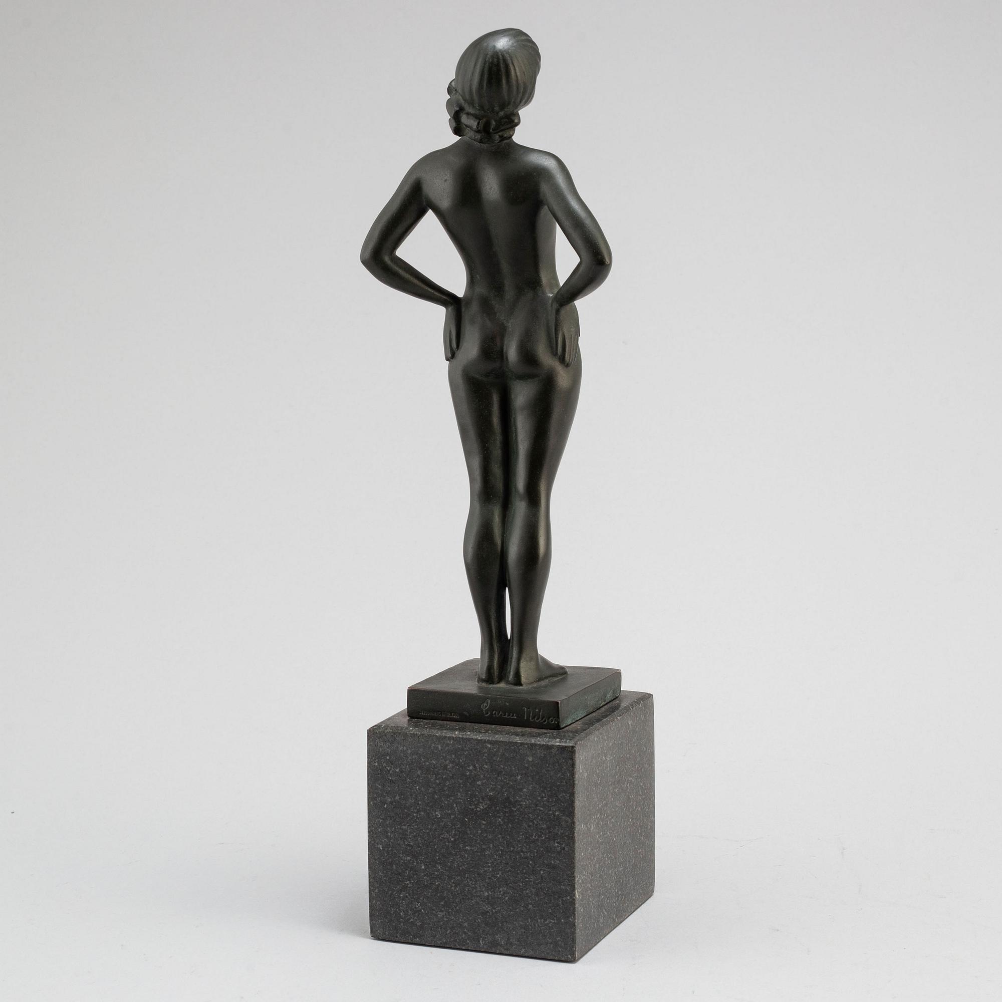 CARIN NILSON, Sculpture, bronze. Signed and with foundry mark. H: 39 cm.