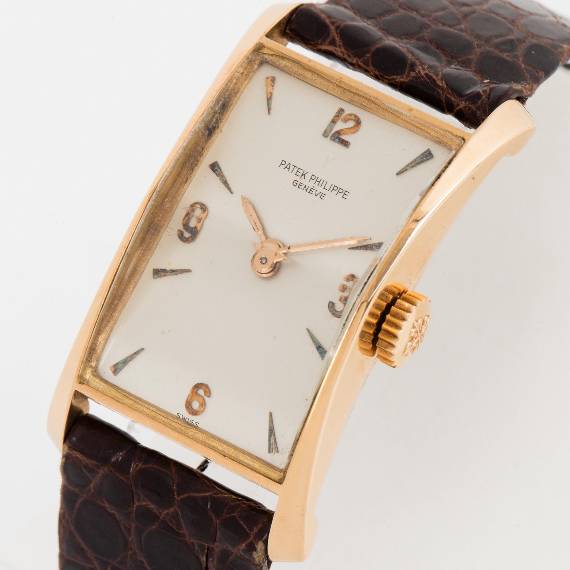 Patek Philippe, Genève, "The Hour Glass", "No subsidiary seconds".