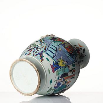 A large 'immortals' vase, mid 20th century.