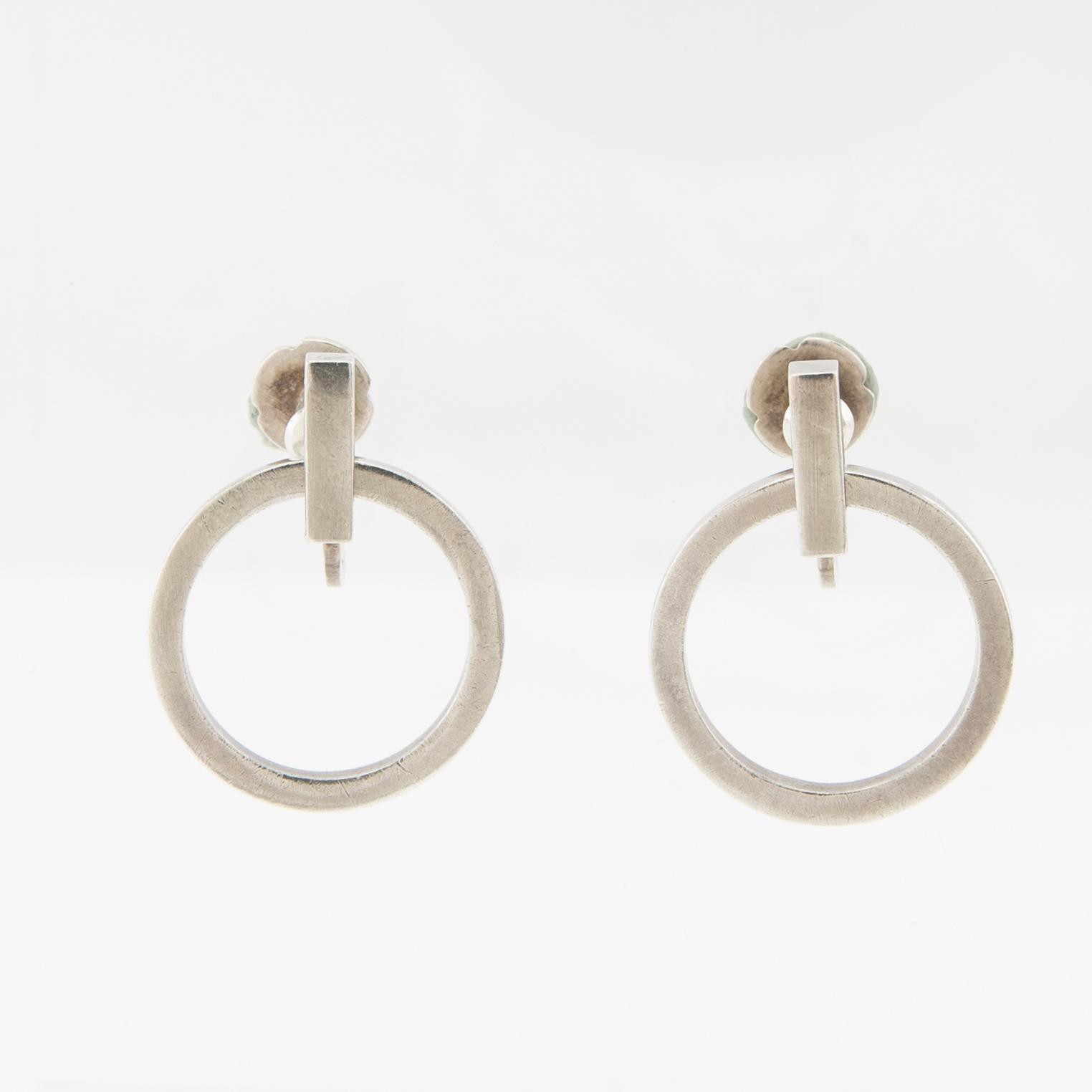 Wiwen Nilsson, a pair of silver earrings, Lund 1953.