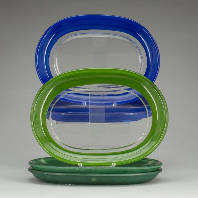 TALLRIKAR, 3+3 st, glas. Firma Svenskt Tenn, Josef Frank.