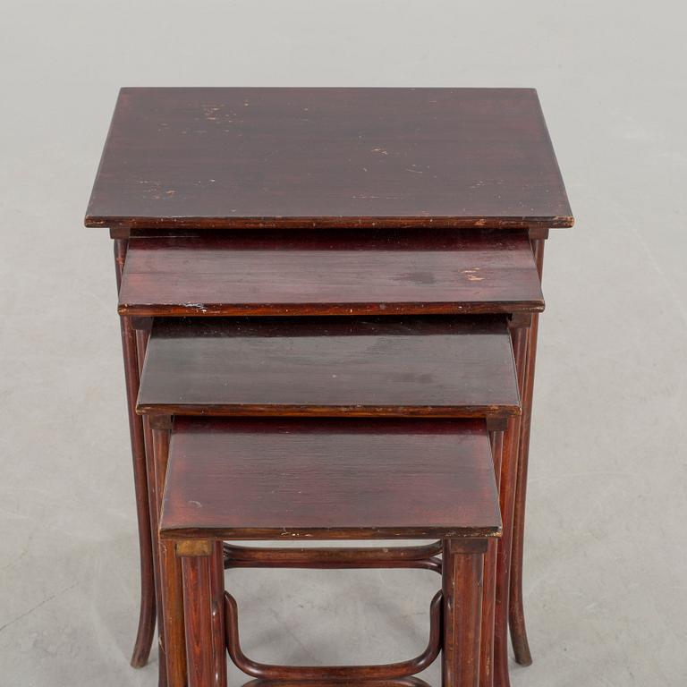 A 4 SET NESTING TABLE THONET CA 1900.