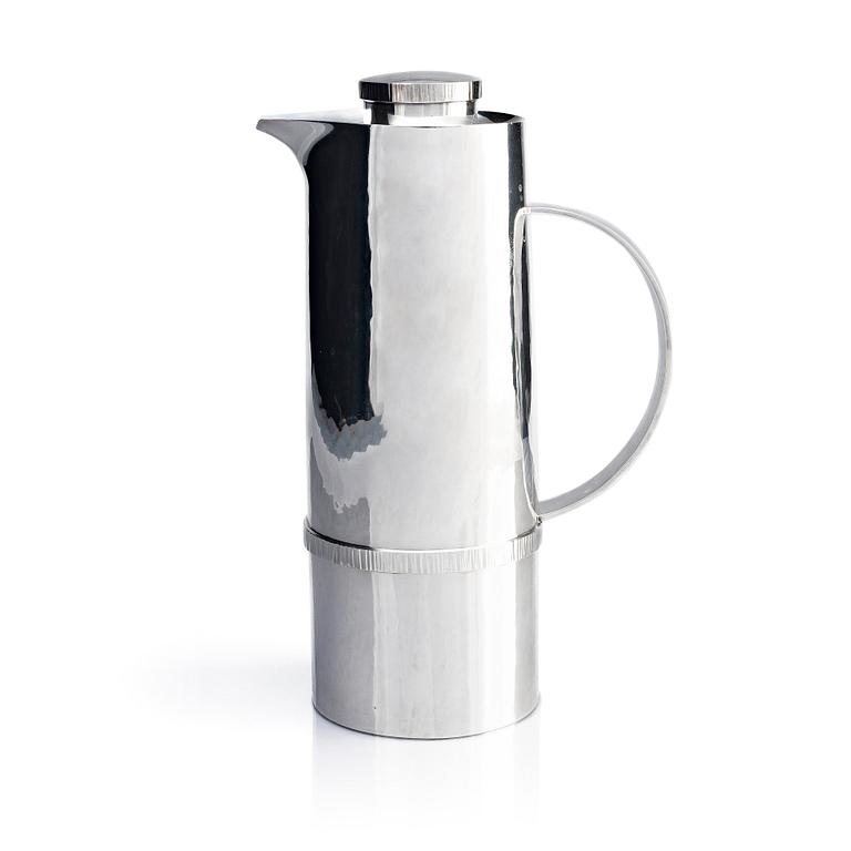 Barbro Littmarck, a sterling silver thermos, mark of W.A Bolin, Stockholm 1967.