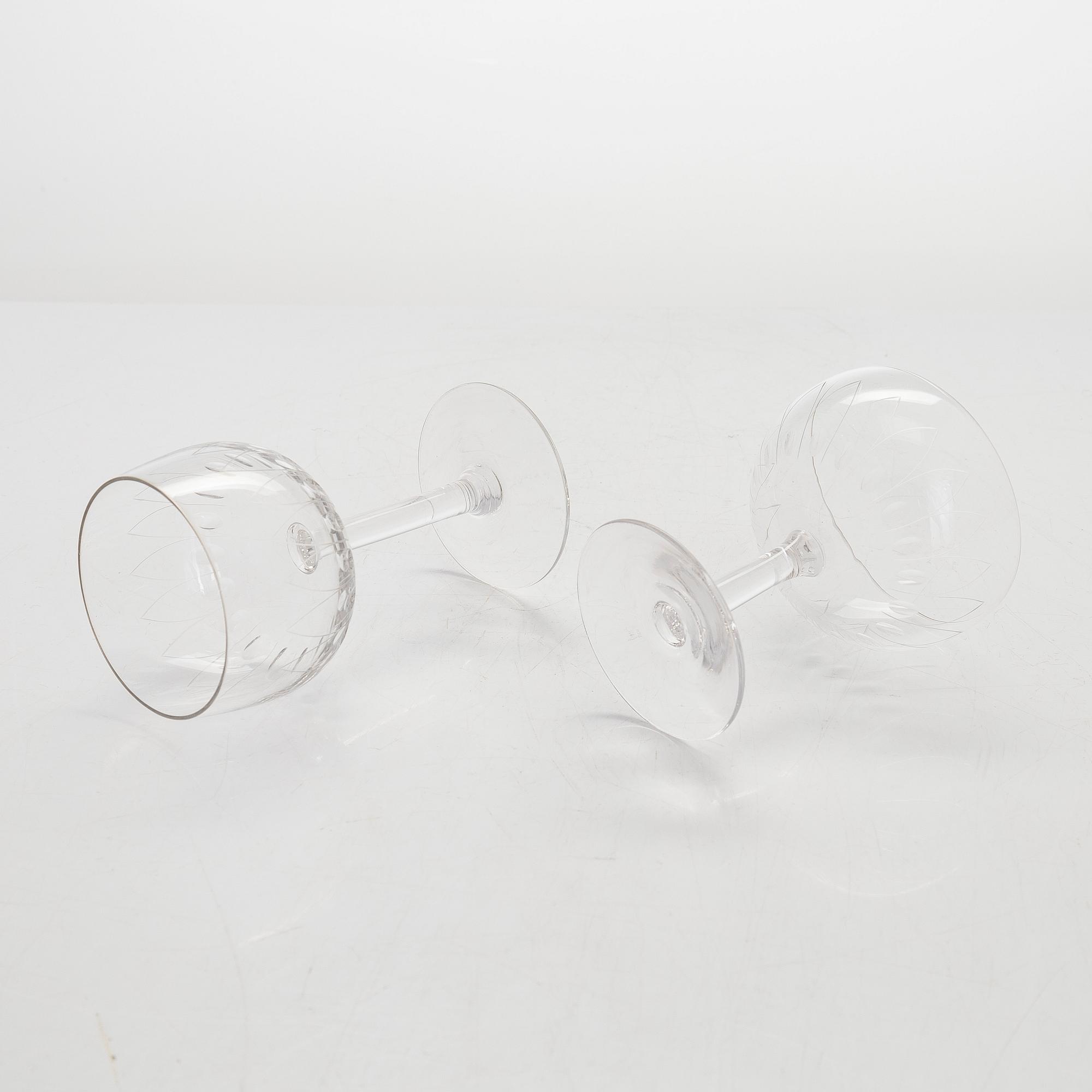 Göran Hongell, glasservis, 34 delar, "Kilta". Iittala, i produktion 1947-1966.