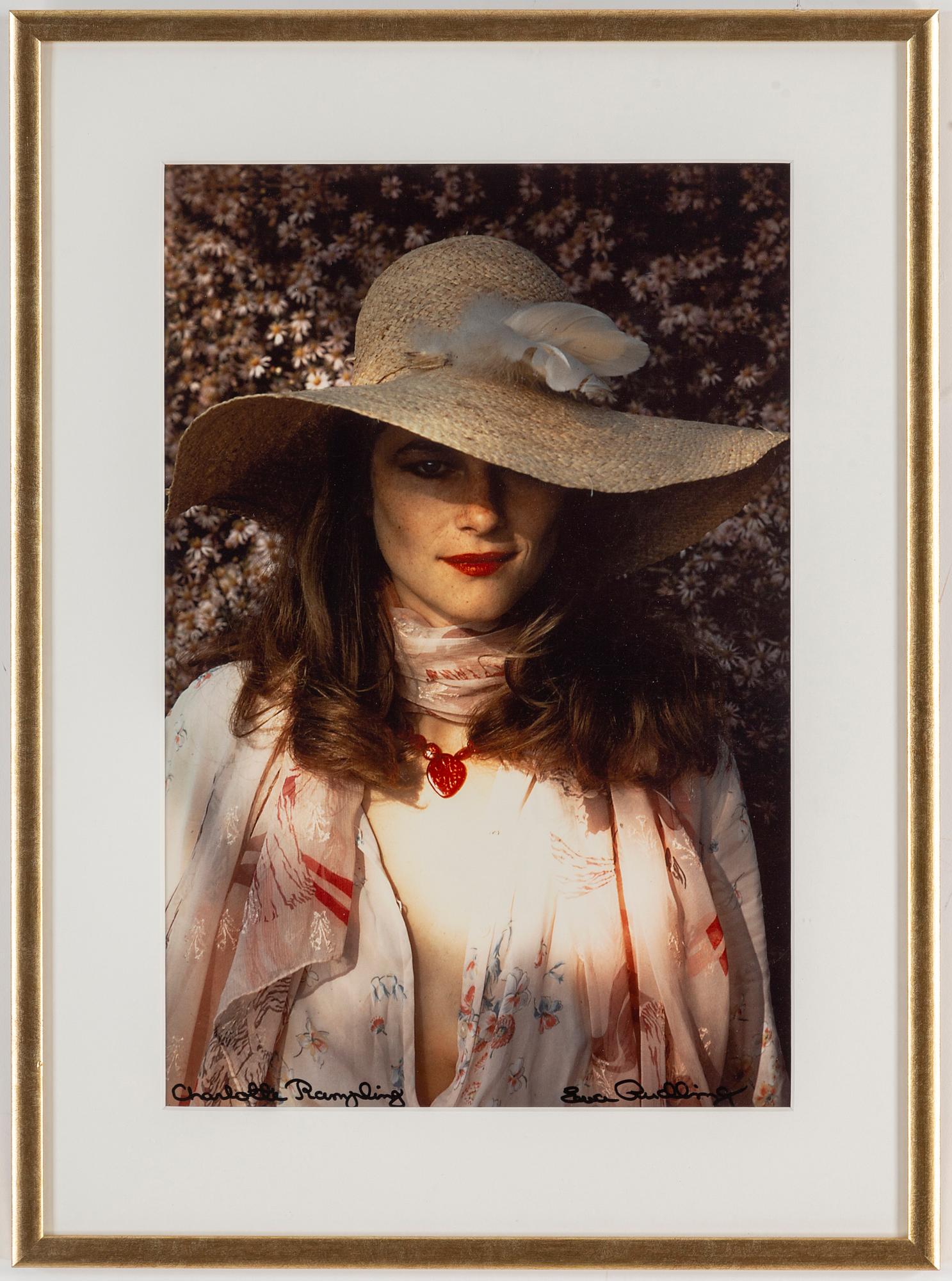 EWA RUDLING, photograph of Charlotte Rampling signed.