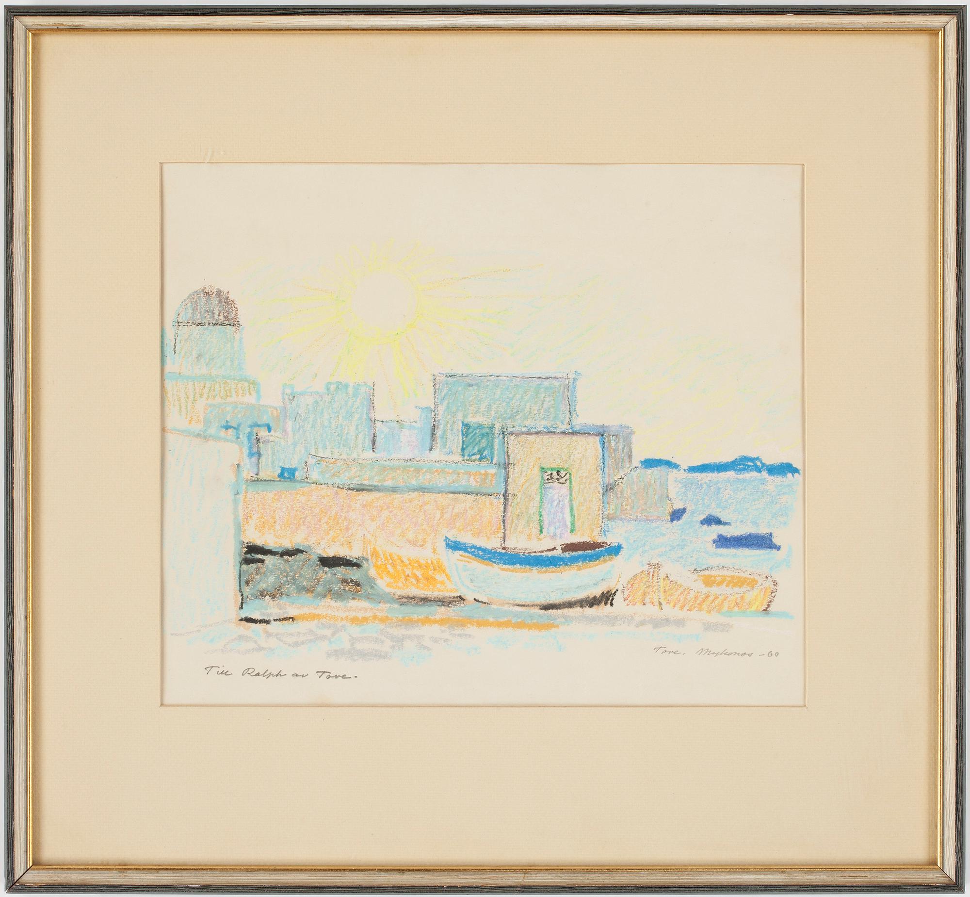 TOVE JANSSON, pastell på papper, signerad.