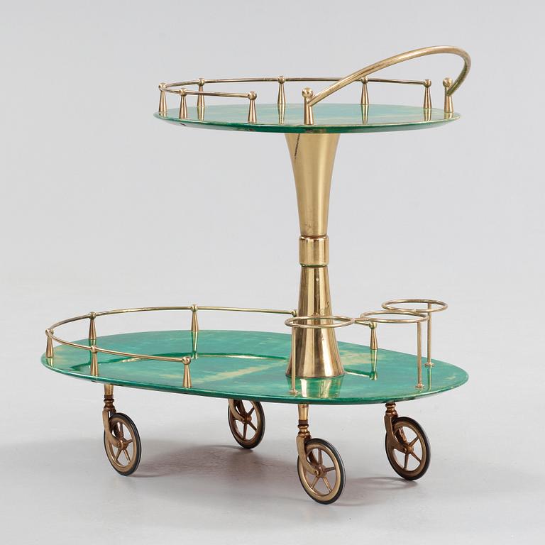 An Aldo Tura serving trolley, Italy 1950-60's.