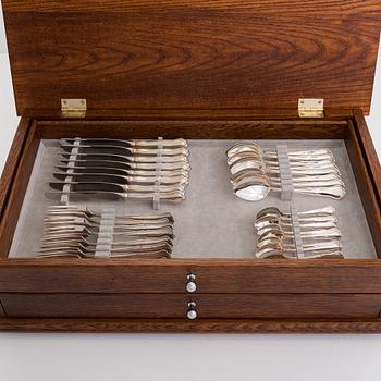 A 40-piece 'Chippendale' silver cutlery, Kultakeskus, Hämeenlinna 2003. In fitted box.
