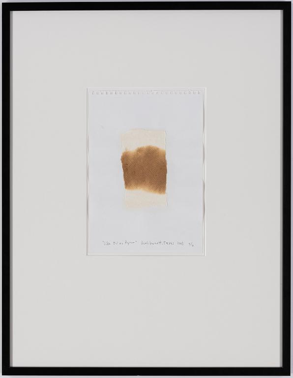 Carl Michael von Hausswolff, toilet paper and oil on paper, 2008, signed 5/6.