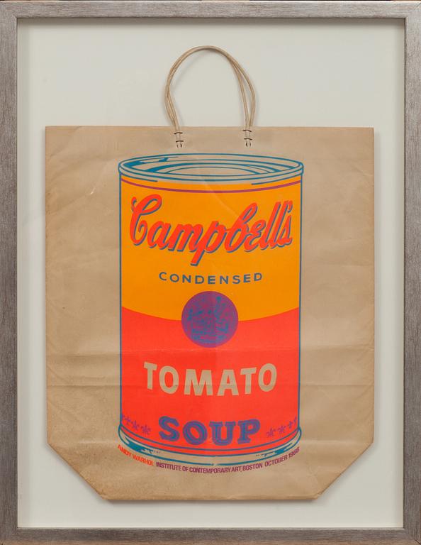 Andy Warhol, "Campbell's soup can (Tomato)".