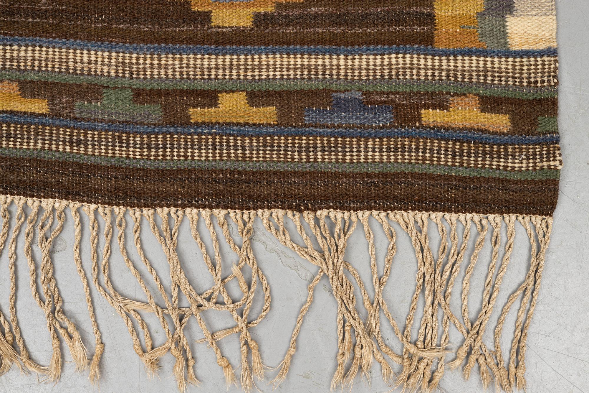 Märta Måås-Fjetterström, a drape, "Lockarp". Flat weave. 244,5 x 150 cm. Signed MMF.