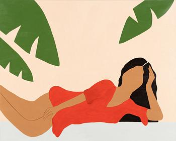 Marta Leyva, akryl på duk, signerad och daterad -18 a tergo.