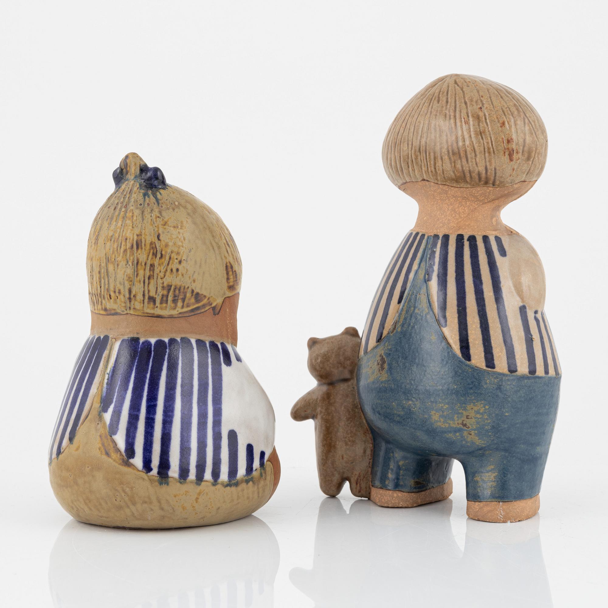 Lisa Larson, figuriner, 2 st, Gustavsberg.
